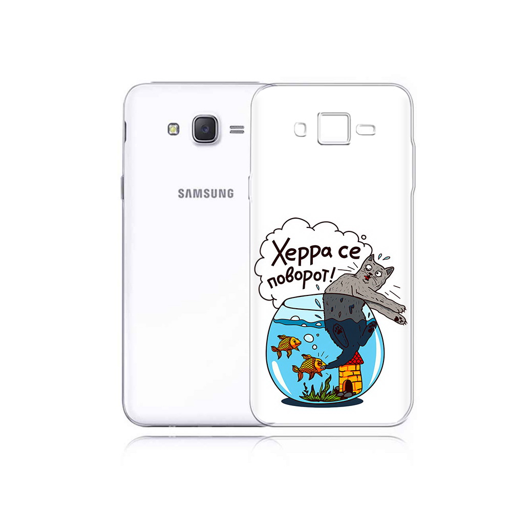 

Чехол MyPads Tocco для Samsung Galaxy J5 Рыбы с котом (PT29188.586.149), Прозрачный, Tocco