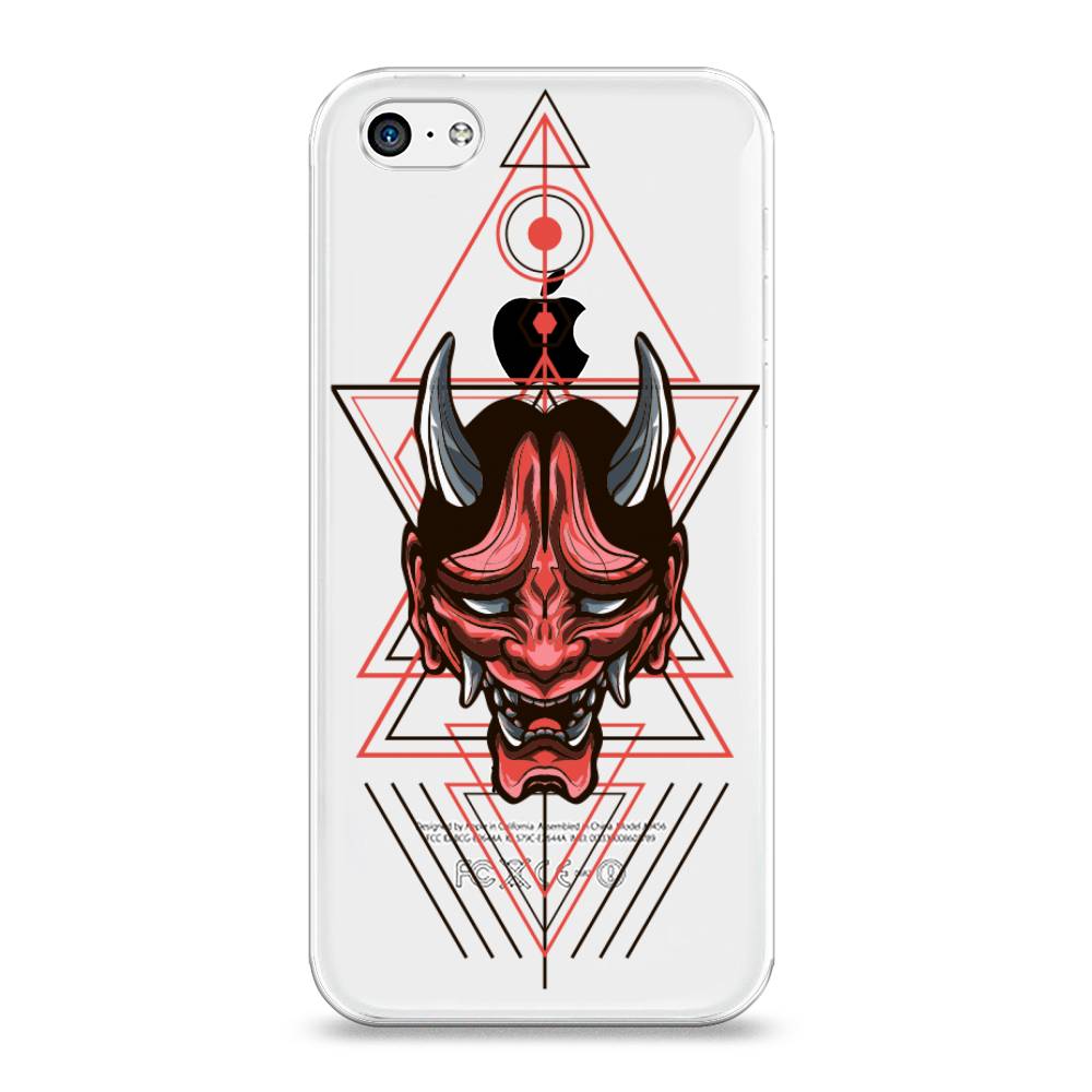 

Чехол на Apple iPhone 5C "Hanya Oni mask", Серый;красный;черный, 10250-4