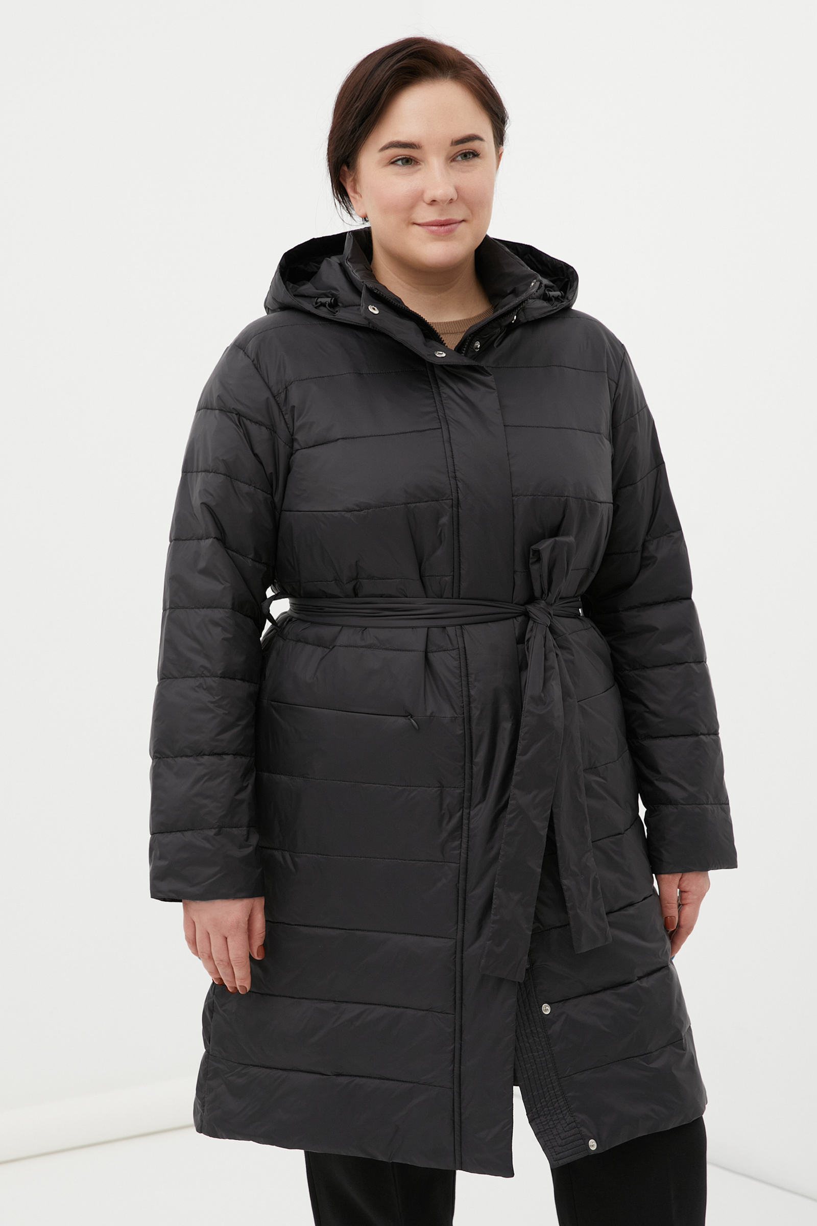 Пальто женское Finn Flare FBC16006 черное 2XL