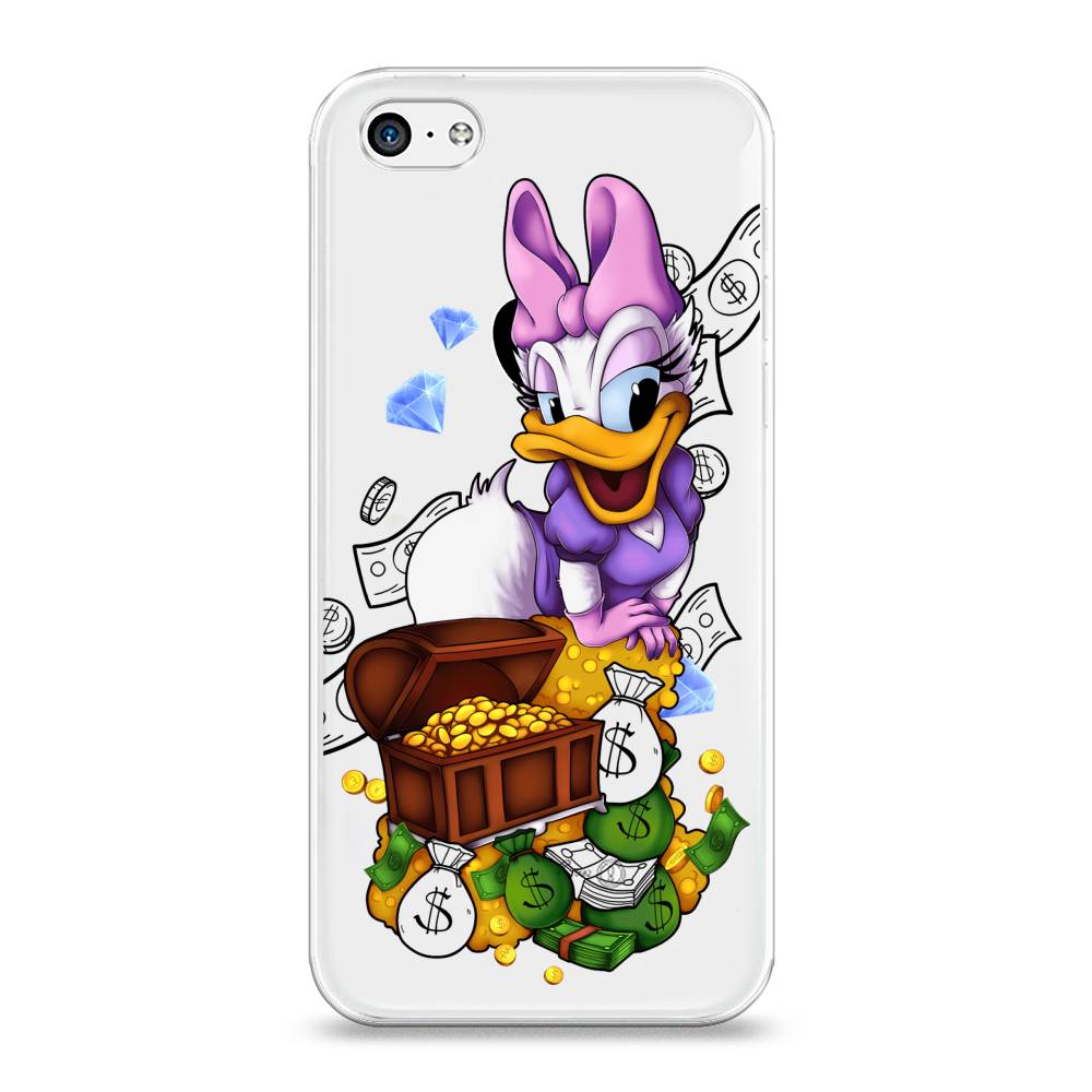 

Чехол на Apple iPhone 5C "Rich Daisy Duck", Коричневый;белый;фиолетовый, 10250-6