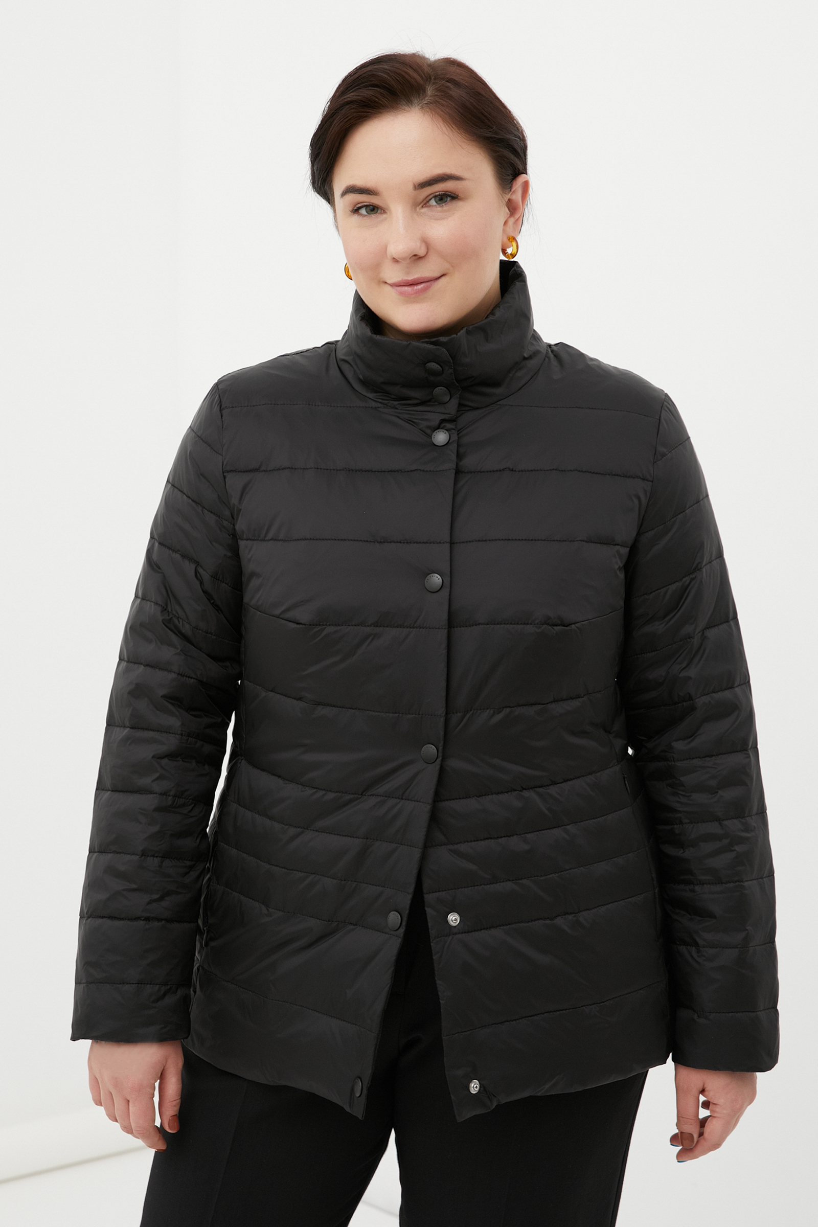фото Куртка женская finn flare fbc16003 черная 4xl