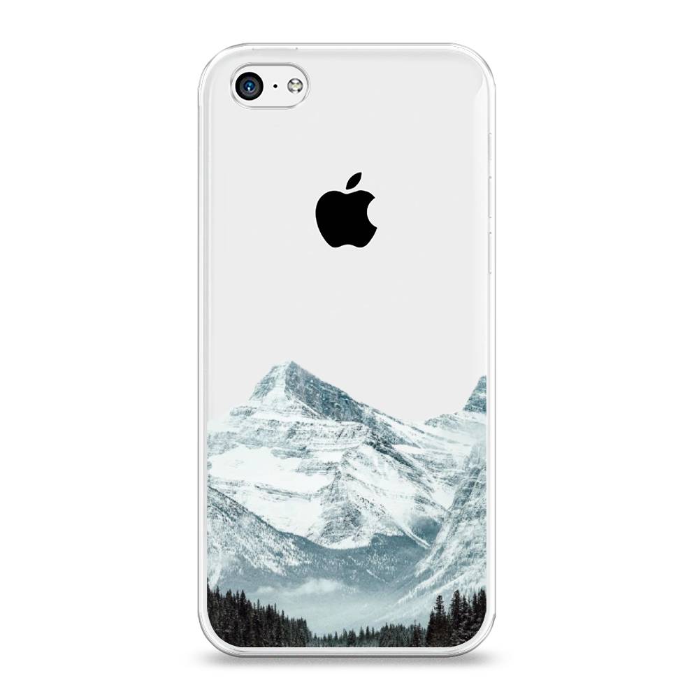 

Чехол на Apple iPhone 5C "Горы арт 1", Белый;зеленый, 10250-2