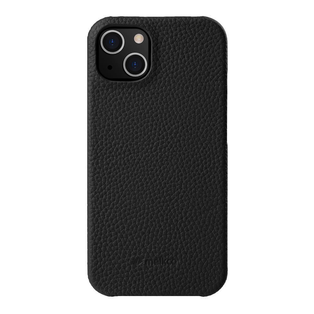 фото Кожаный чехол накладка melkco для apple iphone 14 plus (6.7") - snap cover, черный