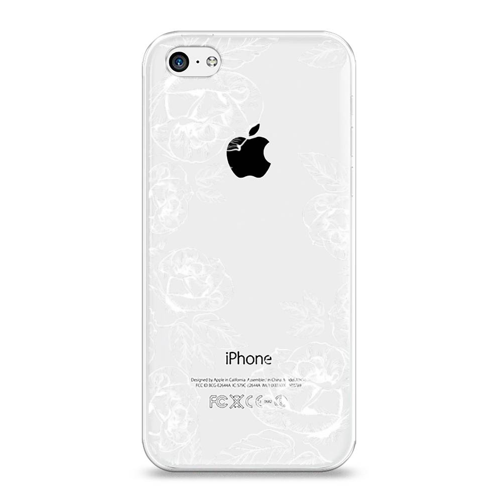 

Чехол на Apple iPhone 5C "Розы графика", Черный;серый, 10250-2