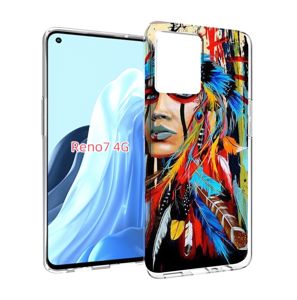 

Чехол MyPads индеец расписной для OPPO RENO 7 4G, Прозрачный, Tocco
