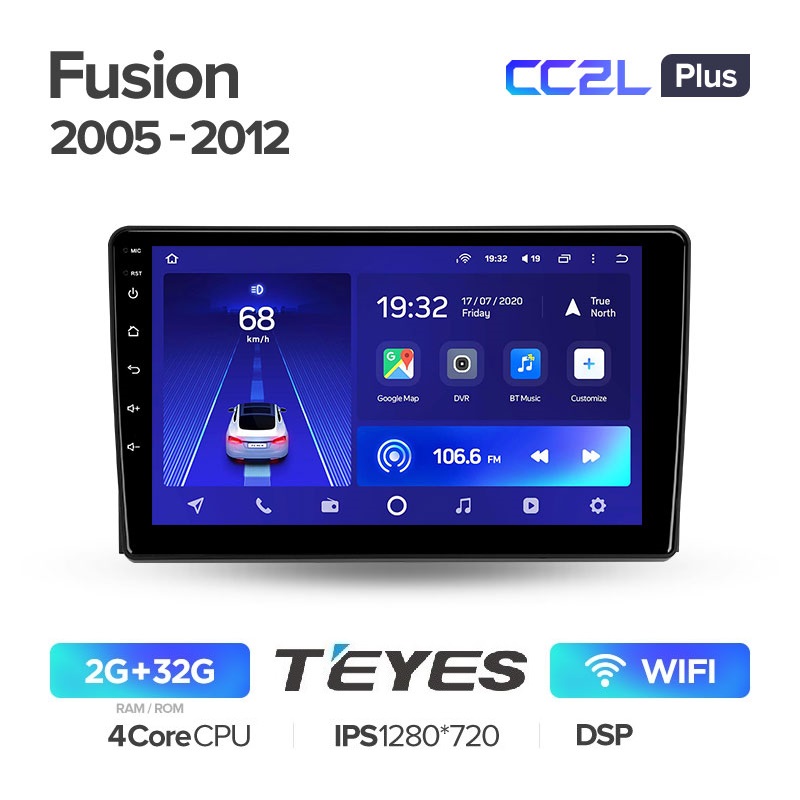 Автомагнитола Teyes CC2L Plus 2/32Гб Ford Fusion 2005-2012 ANDROID, IPS экран