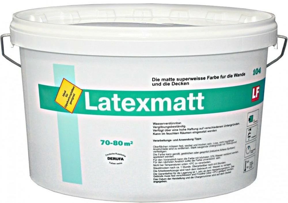 

Краска Derufa Latexmatt 5л, Белый, Derufa Latexmatt