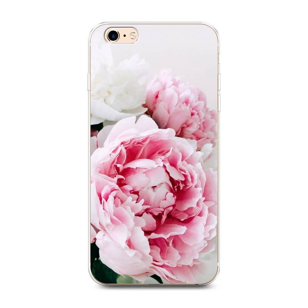 

Чехол на Apple iPhone 6 Plus/6S Plus "Розовые и белые пионы", Розовый;белый, 10550-2