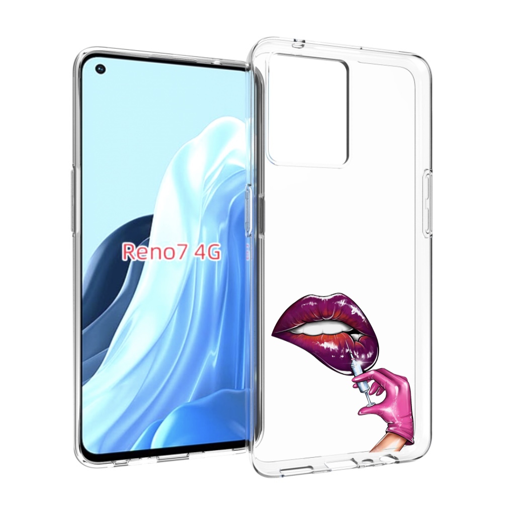 

Чехол MyPads качаем-губы для OPPO RENO 7 4G, Прозрачный, Tocco