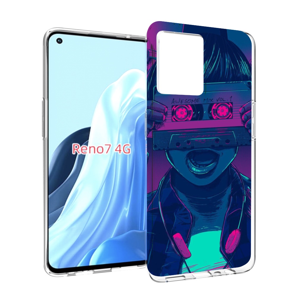 

Чехол MyPads киберпанк с кассетой для OPPO RENO 7 4G, Прозрачный, Tocco