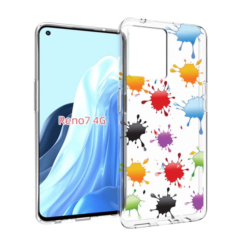 

Чехол MyPads кляксы для OPPO RENO 7 4G, Прозрачный, Tocco