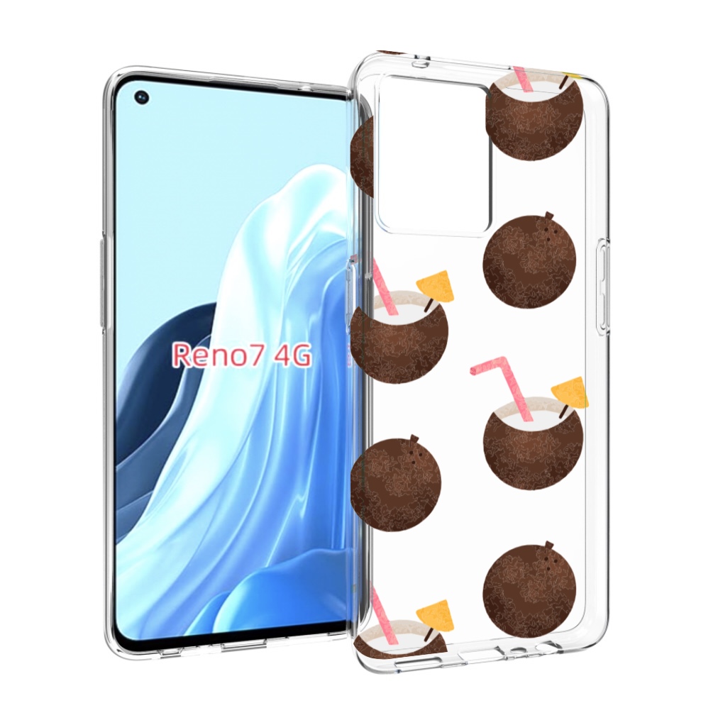 

Чехол MyPads кокосики для OPPO RENO 7 4G, Прозрачный, Tocco
