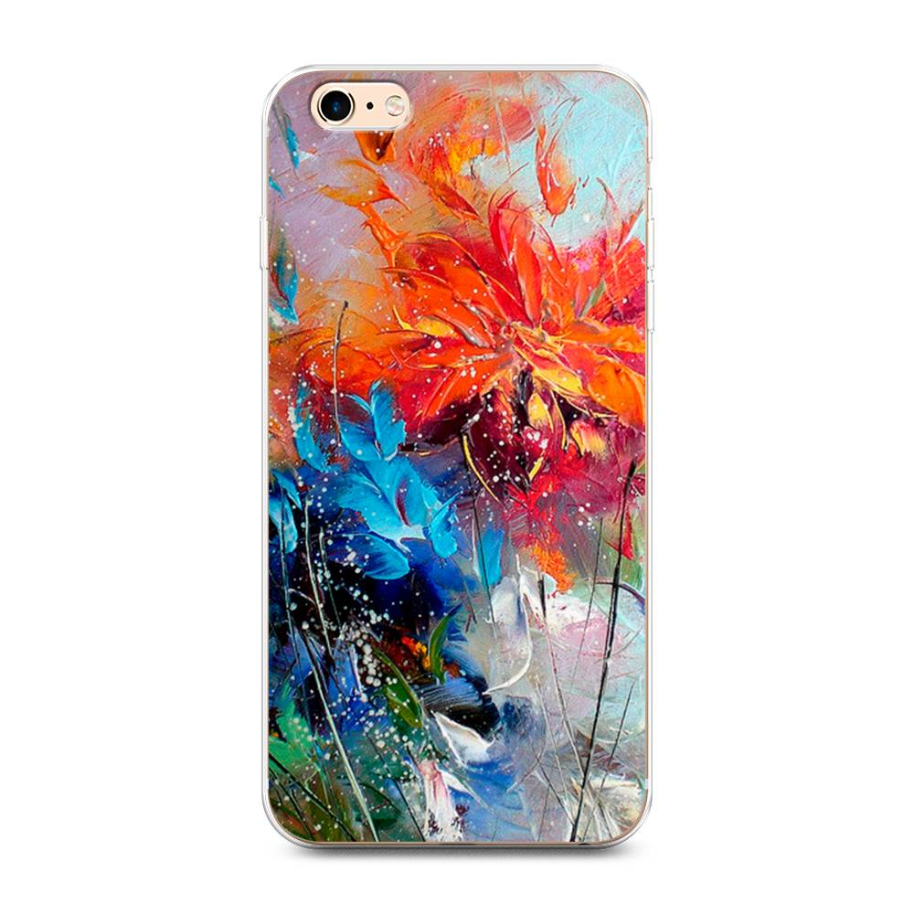

Чехол на Apple iPhone 6 Plus/6S Plus "Абстрактные цветы", Оранжевый;синий, 10550-4