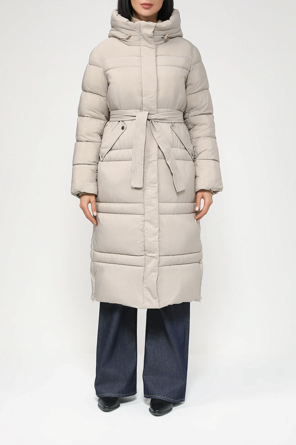 

Пуховик женский Belucci BL23086273MRKT бежевый 42, BL23086273MRKT