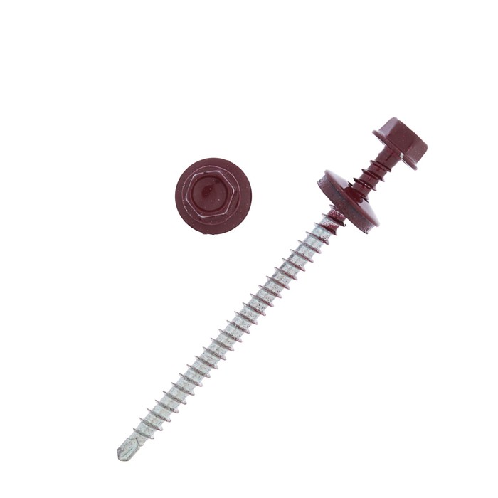 

Саморезы кровельные 4.8х76 RAL3005, красный, 100 шт. 4555033
