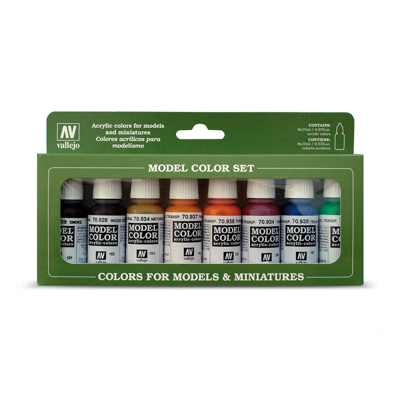 

Набор акриловых красок Vallejo Model Color Transparent Colors 70136 , 8 красок по 17 мл, Transparent Colors