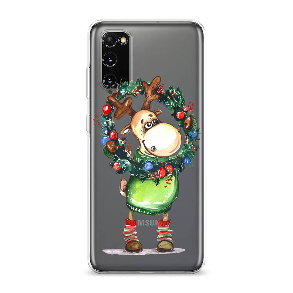 

Чехол на Samsung Galaxy S20 "Олень с новогодним венком", 29250-4