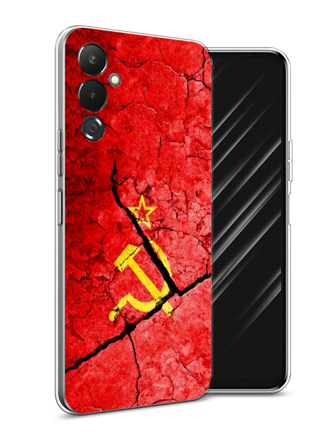 

Чехол Awog на Tecno Pova 4 / Текно Пова 4 "СССР", Красный;черный;желтый