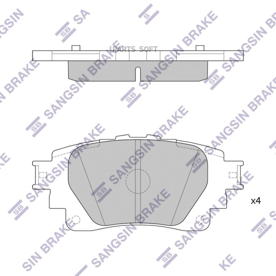 

Колодки тормозные TOYOTA COROLLA 19- R SANGSIN BRAKE