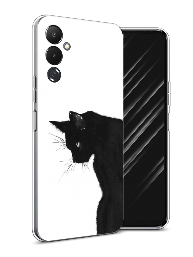 

Чехол Awog на Tecno Pova 4 / Текно Пова 4 "Black cat", Черный;белый