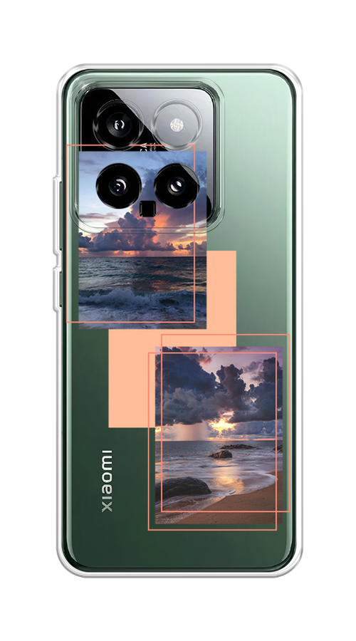 

Чехол на Xiaomi 14 "Sky collage", Розовый;прозрачный;синий, 320350-1