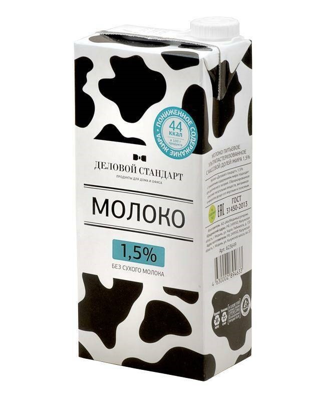 

Молоко Деловой стандарт ультрапастер.1,5% 1000гр.шт