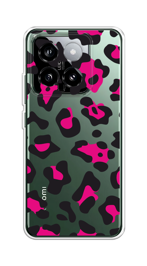 

Чехол на Xiaomi 14 "Pink cow spots", Черный;розовый, 320350-1