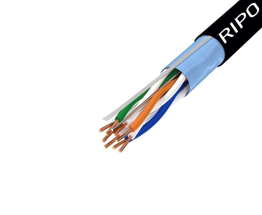 Кабель RIPO FTP без разъемов 100м (001-122003/100) 5bites fs5525 305b bl кабель express ftp solid 5e 24awg copper pvc blue 305m