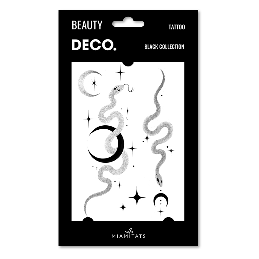 

Татуировка для тела DECO. BLACK COLLECTION by Miami tattoos переводная (Snails), Черный, BLACK COLLECTION