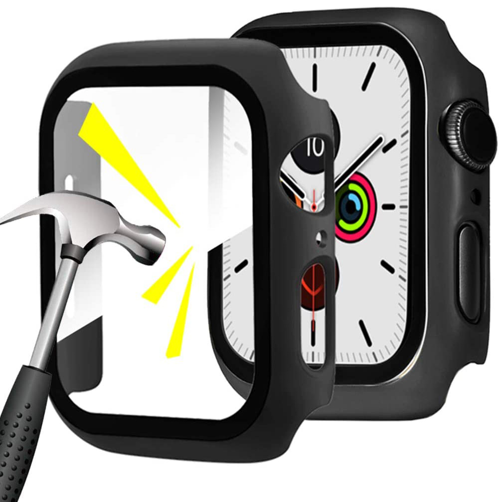 Защитный чехол с закаленным стеклом для Apple Watch Series 4/5/6/SE/SE (2022) 44мм