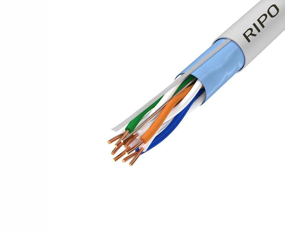Витая пара для локальной сети LAN FTP4 CAT5E 24AWG Cu RIPO 100 метров 001-122015/100 кабель витая пара ripo ftp 4 ripo cat 5e 24 awg cu 50 м 001 122015 50