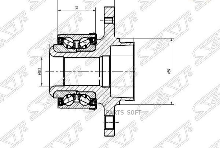 

Ступица Fr Audi A1A2Scoda Fabiavw Polo 02-08