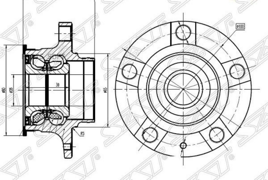 

Ступица RR SKODA FABIA/RAPID/VW POLO 09,11-