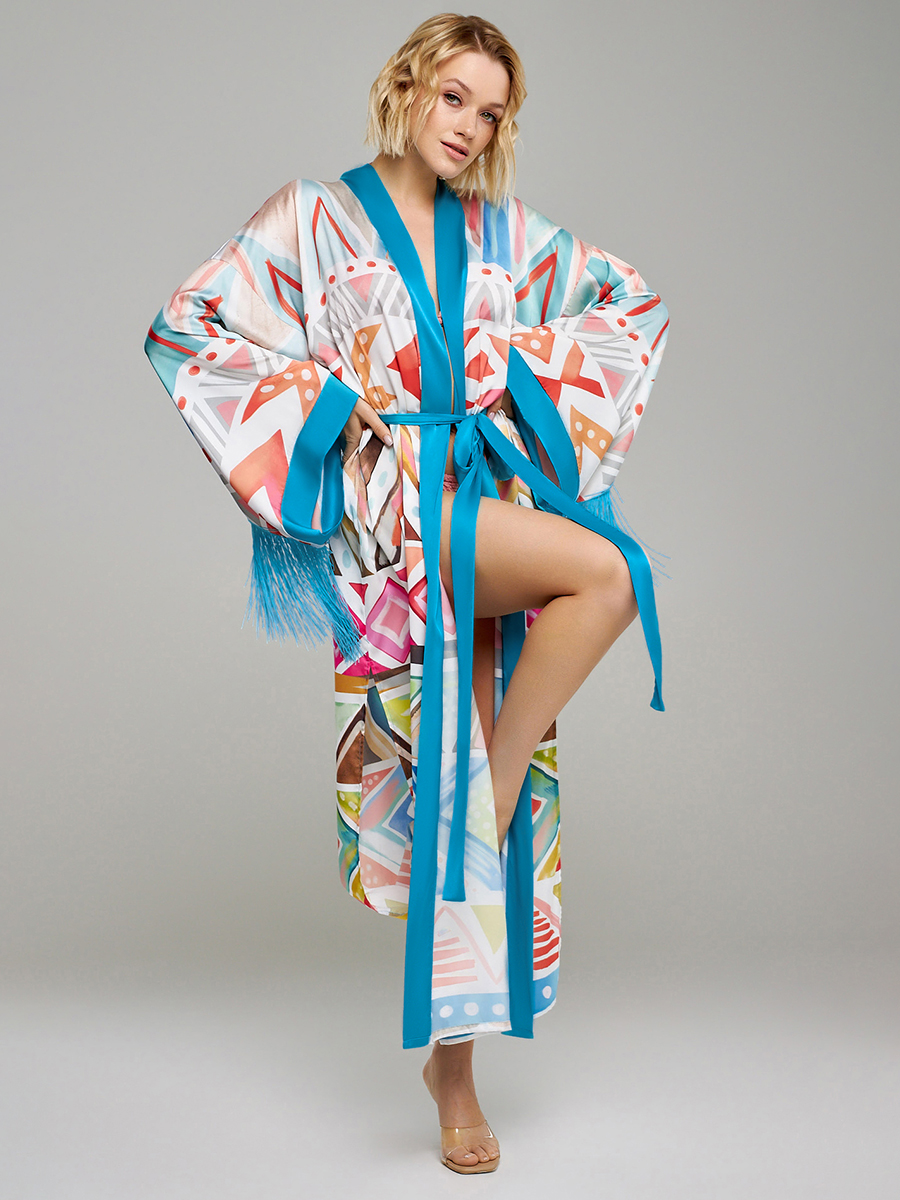 Пляжная туника женская ALZA BA0010 разноцветная 42-48 RU