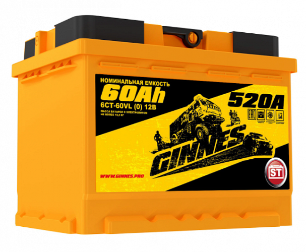 

Аккумулятор автомобильный GINNES 6СТ-60.0 0111089, 60