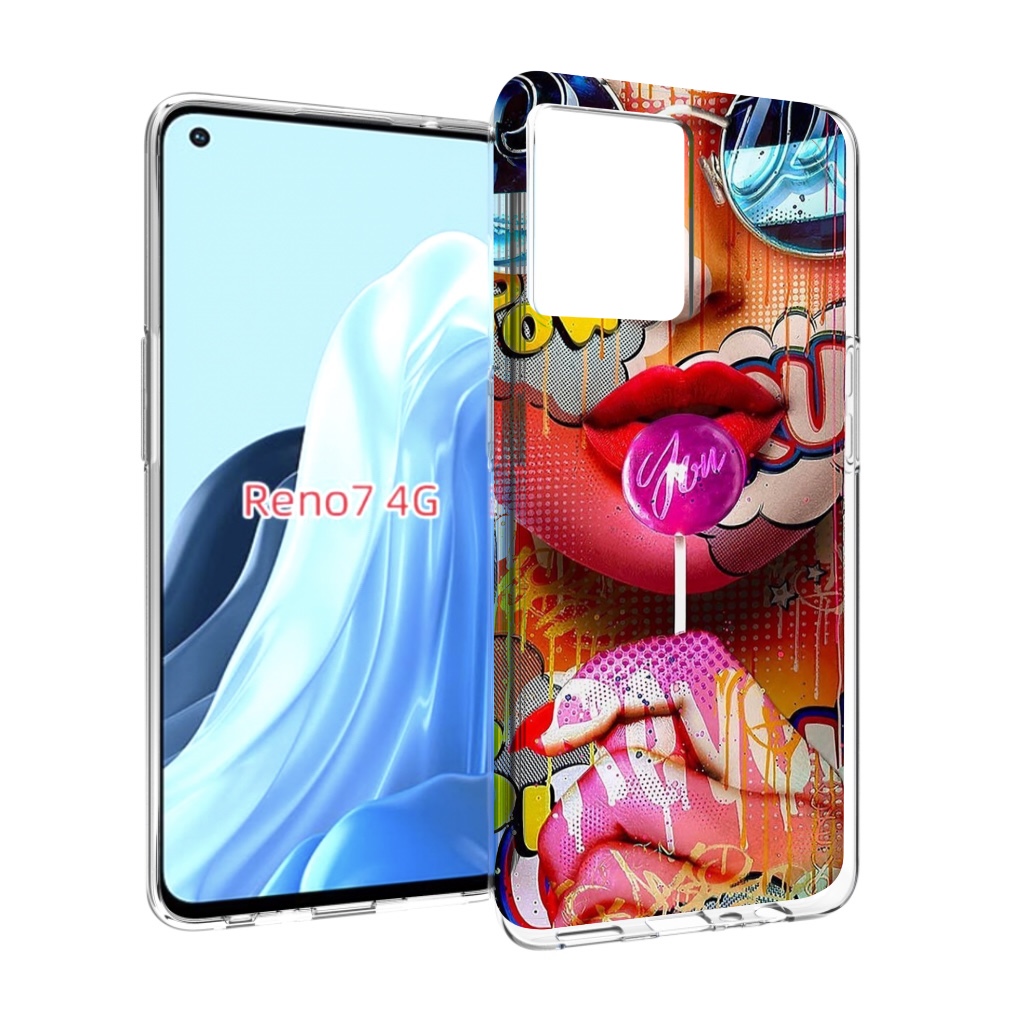 Чехол MyPads комикс-девушка женский для OPPO RENO 7 4G