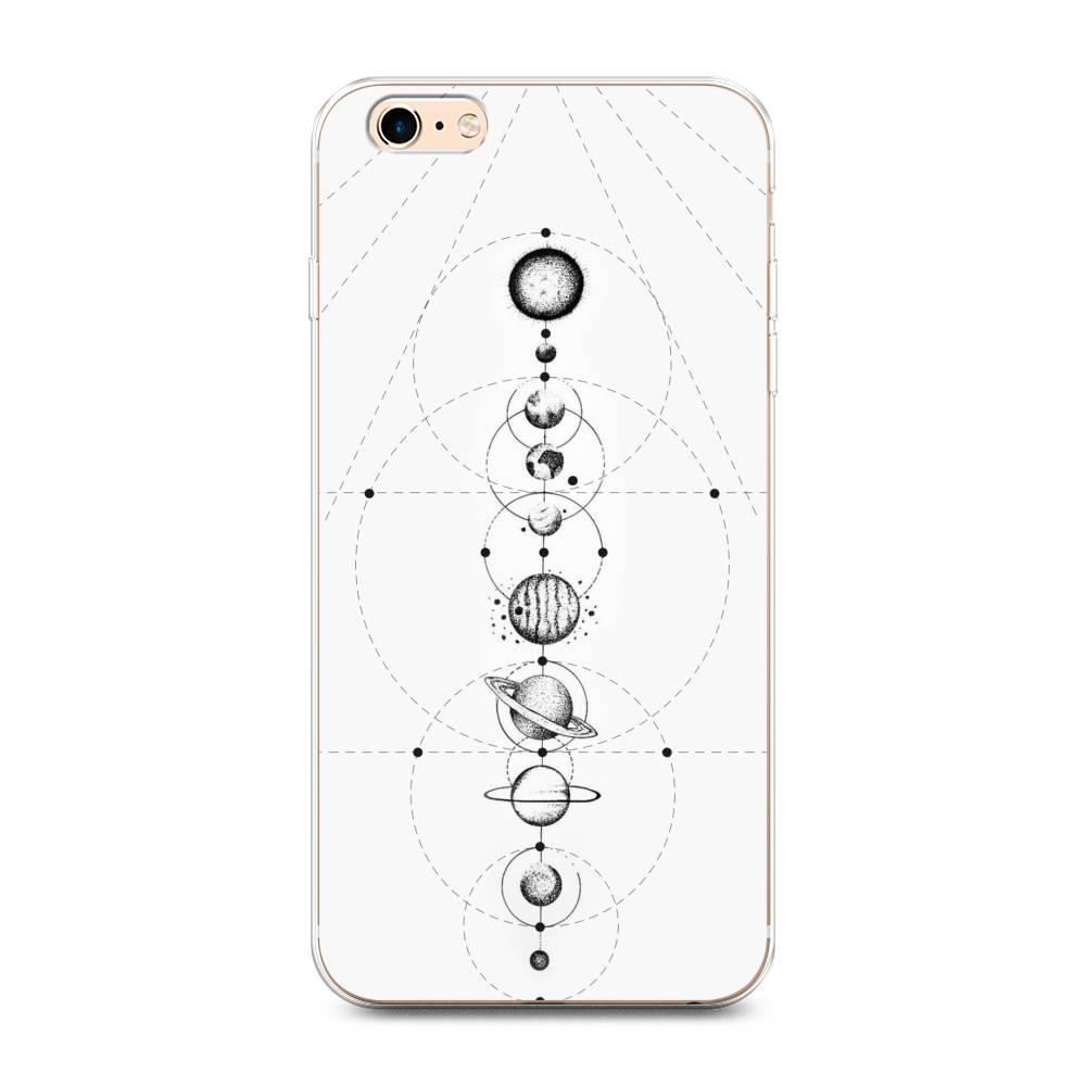 

Чехол на Apple iPhone 6 Plus/6S Plus "Парад планет", Серый, 10550-2