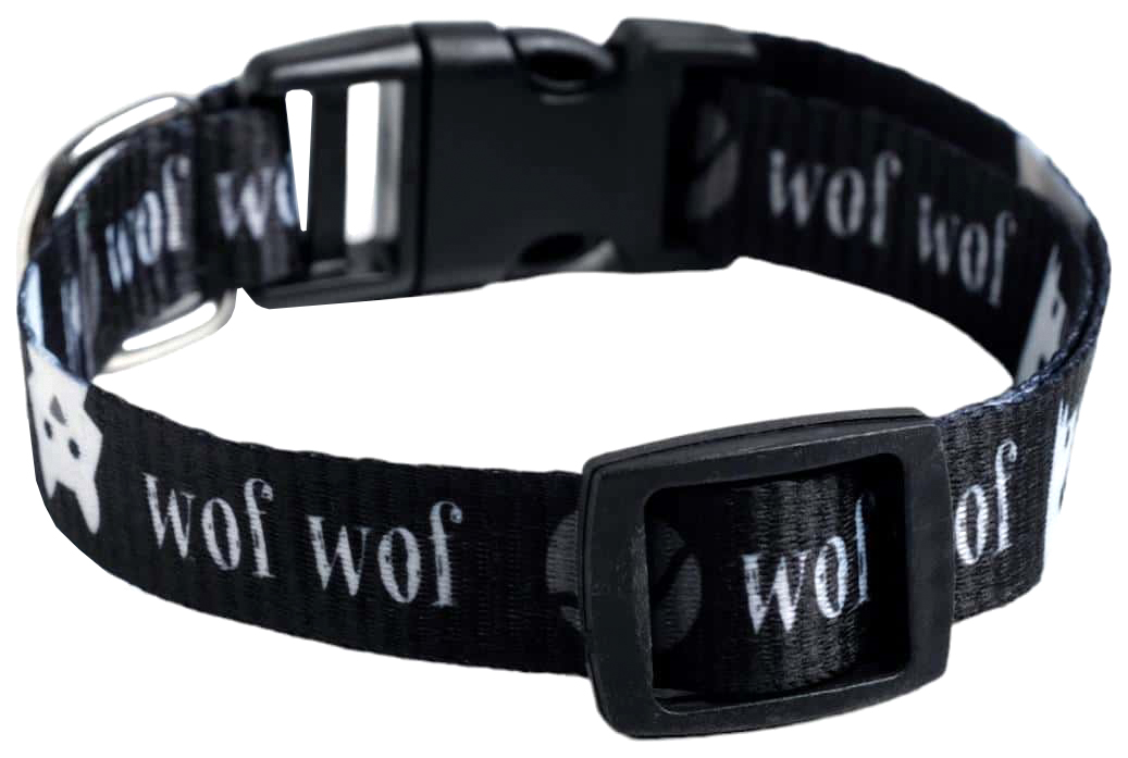 

Ошейник для собак Пушистое счастье Grrr wof wof, с фастексом, 40х1,5 см
