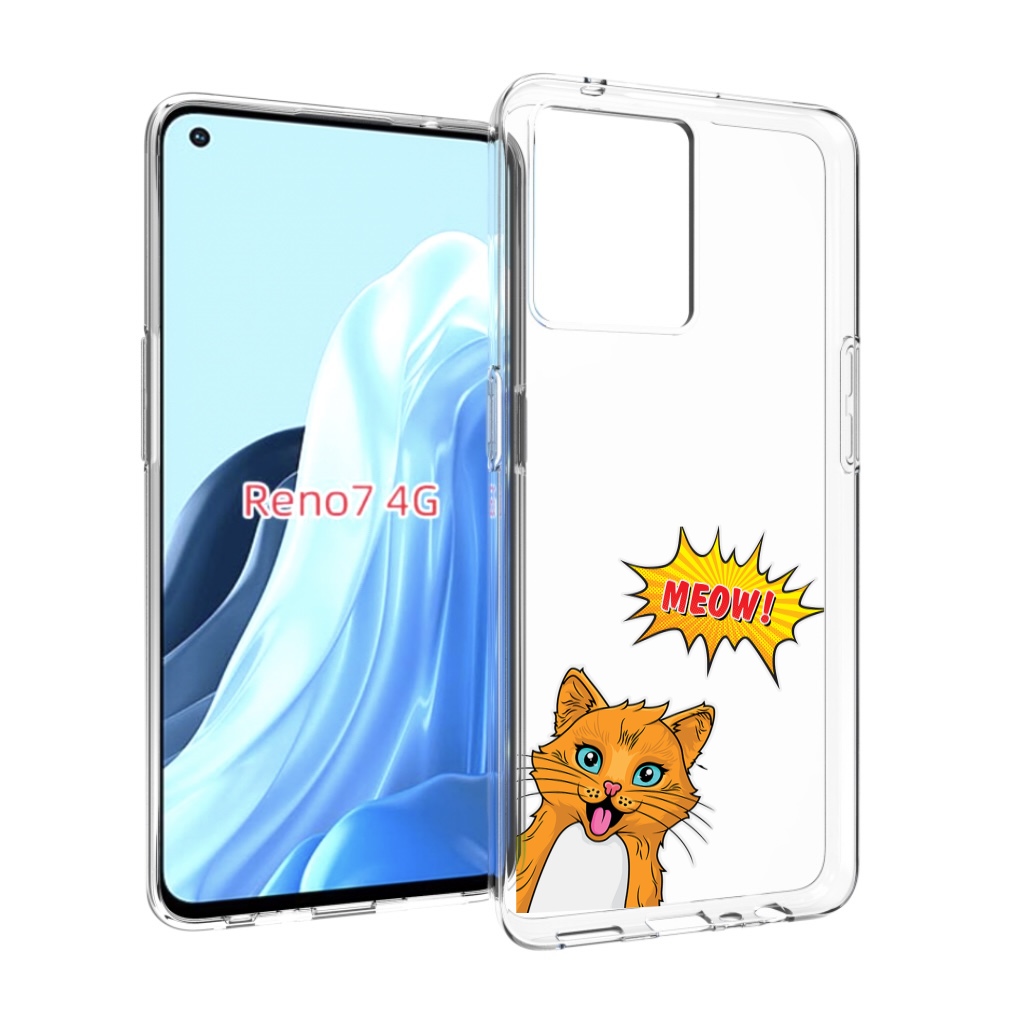 

Чехол MyPads кот-мяу детский для OPPO RENO 7 4G, Прозрачный, Tocco