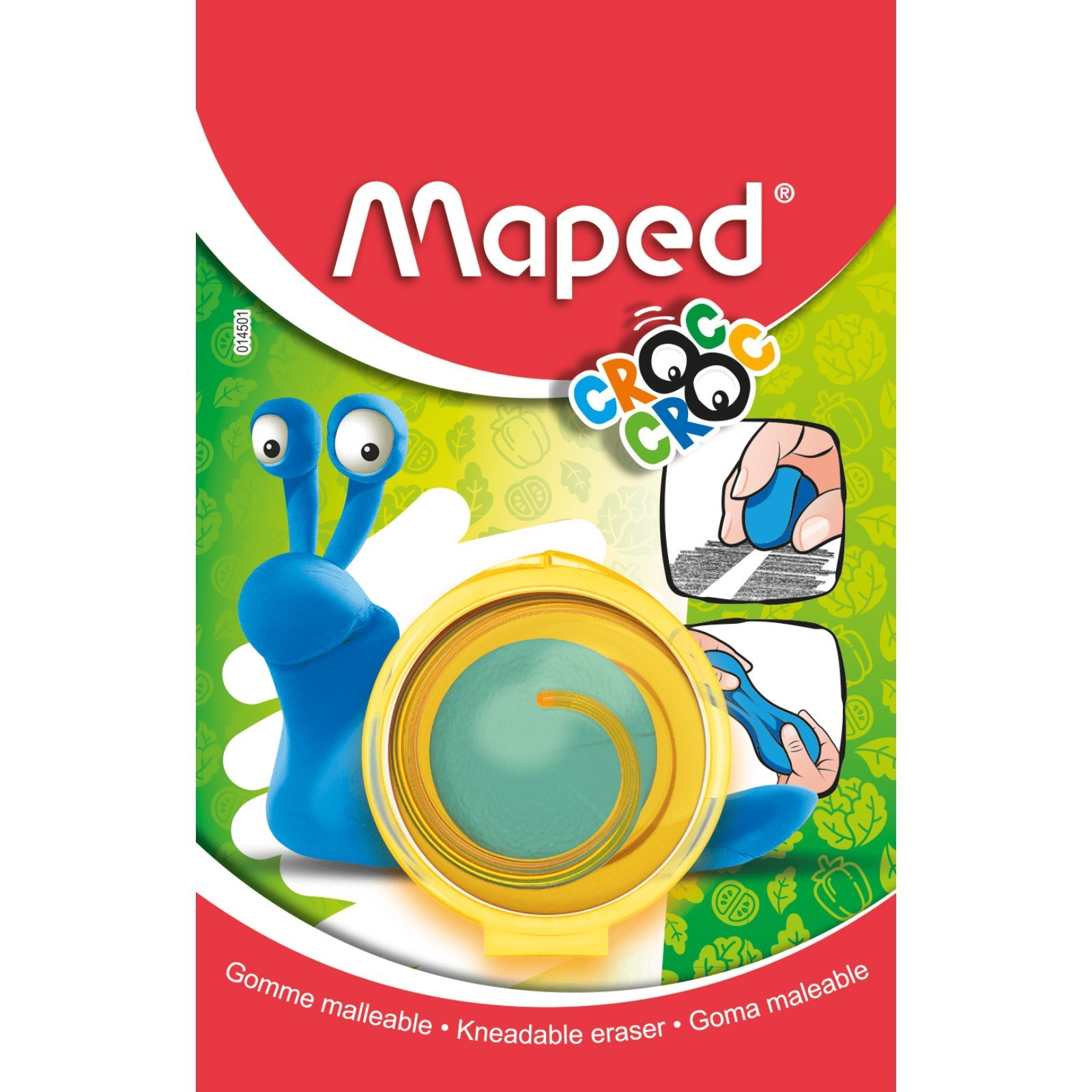 Ластик Maped, Croc Croc, 014501, в герметичном защитном футляре, блистер