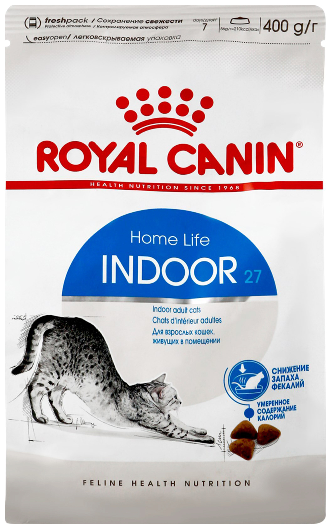 

Сухой корм для кошек ROYAL CANIN Indoor 27 взрослых кошек, живущих в помещении, 400 г