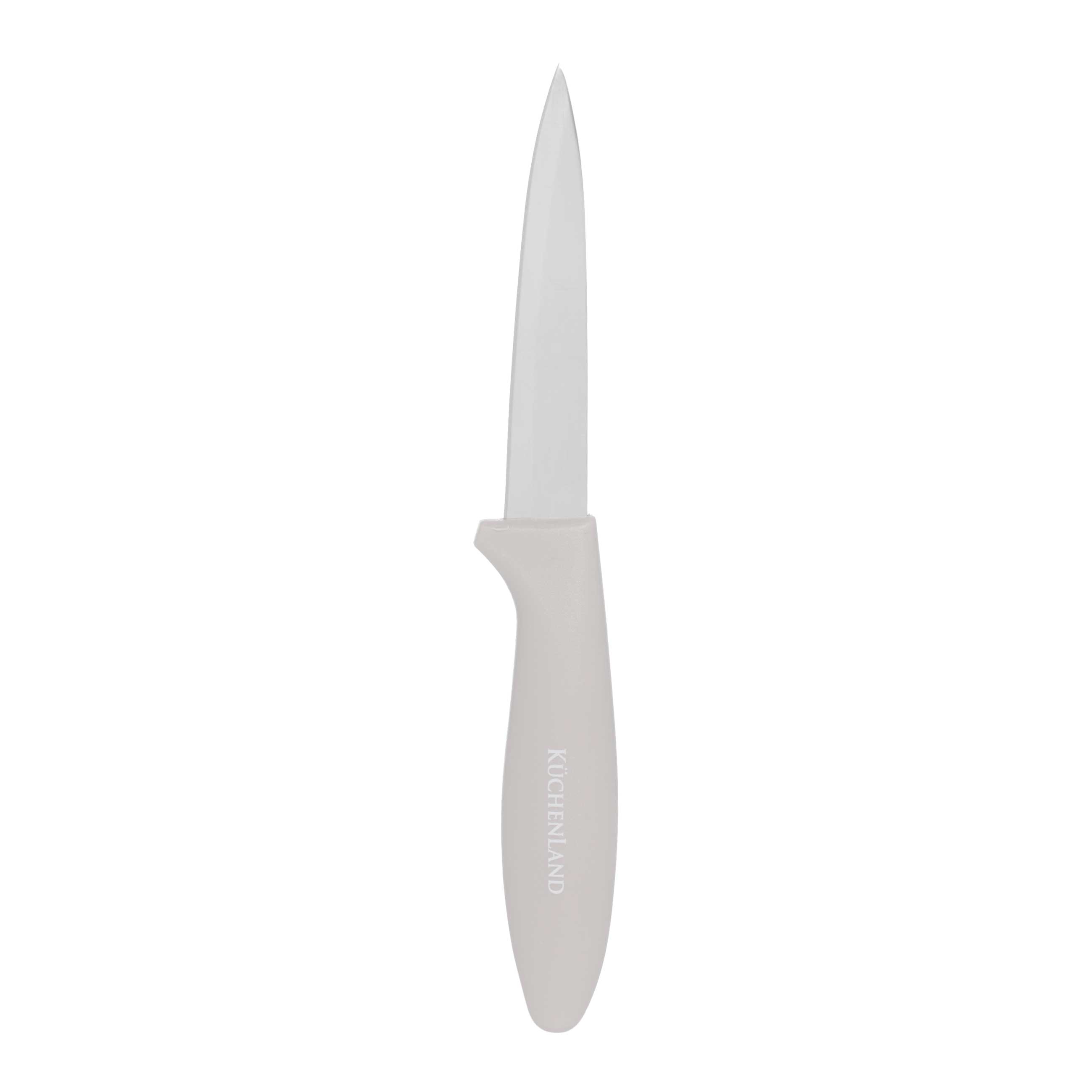 Нож Kuchenland Supreme для чистки овощей, 9 см, сталь/пластик, серо-коричневый