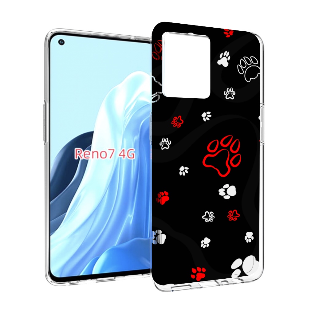 

Чехол MyPads кошачьи-лапки для OPPO RENO 7 4G, Прозрачный, Tocco