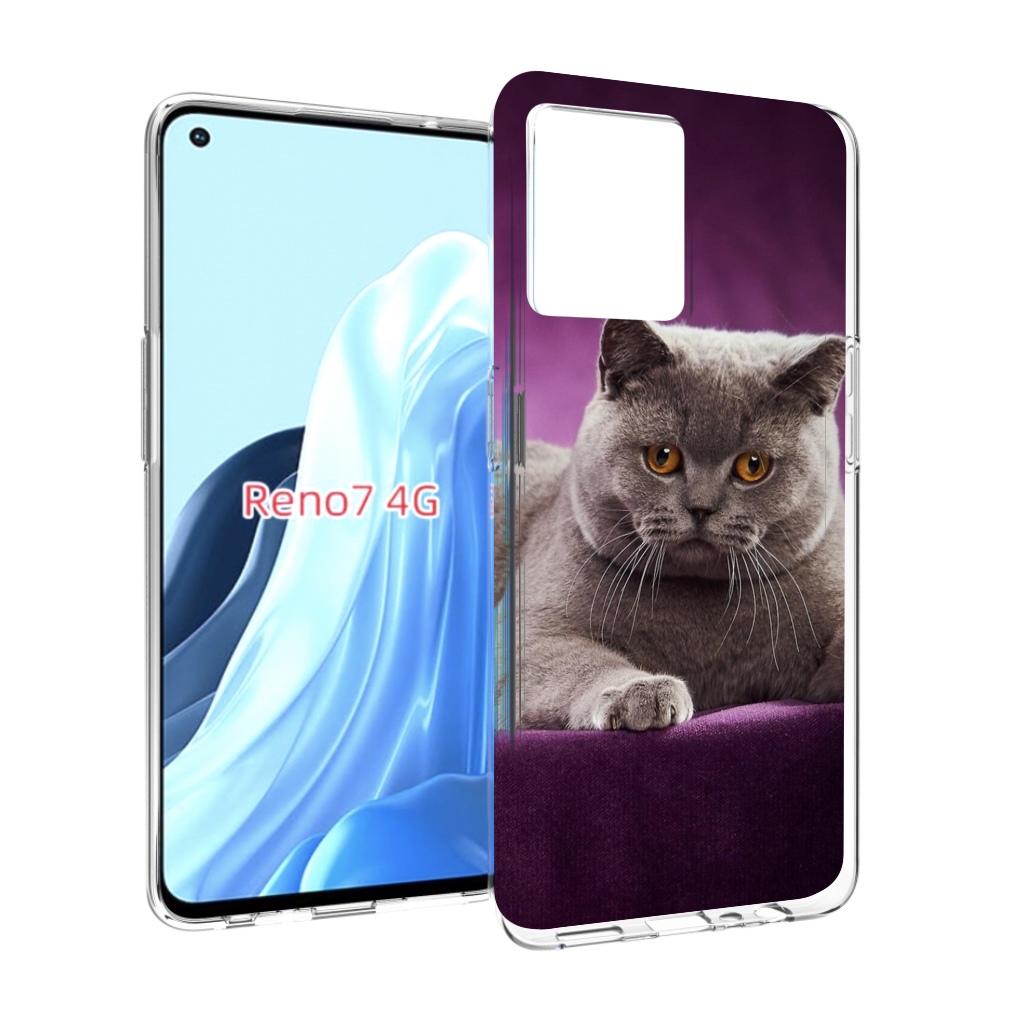 

Чехол MyPads кошка британская короткая для OPPO RENO 7 4G, Прозрачный, Tocco