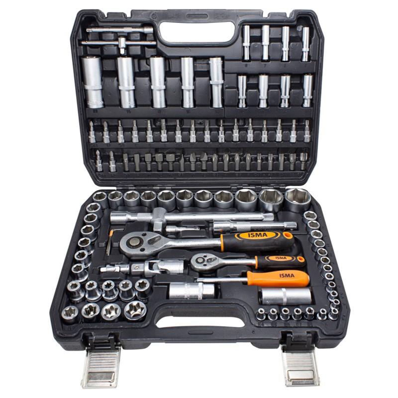 Набор инструментов ISMA 41082-5 108 предметов 1/4'' 1/2'' набор кондитерский 6 предметов адаптер мешок 4 насадки 1 7×3 см