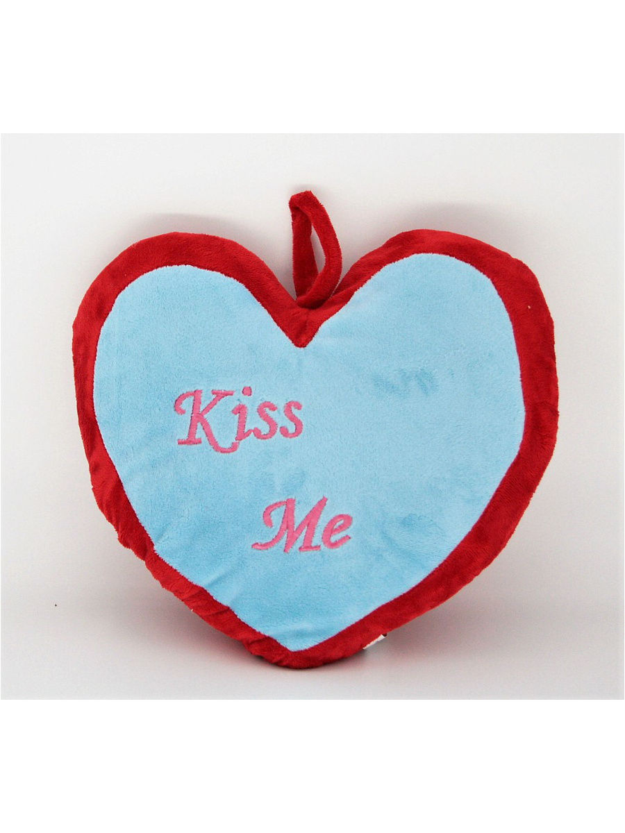 

Мягкая игрушка АКИМБО КИТ Подушка сердце 30 см, Голубой, Kiss me