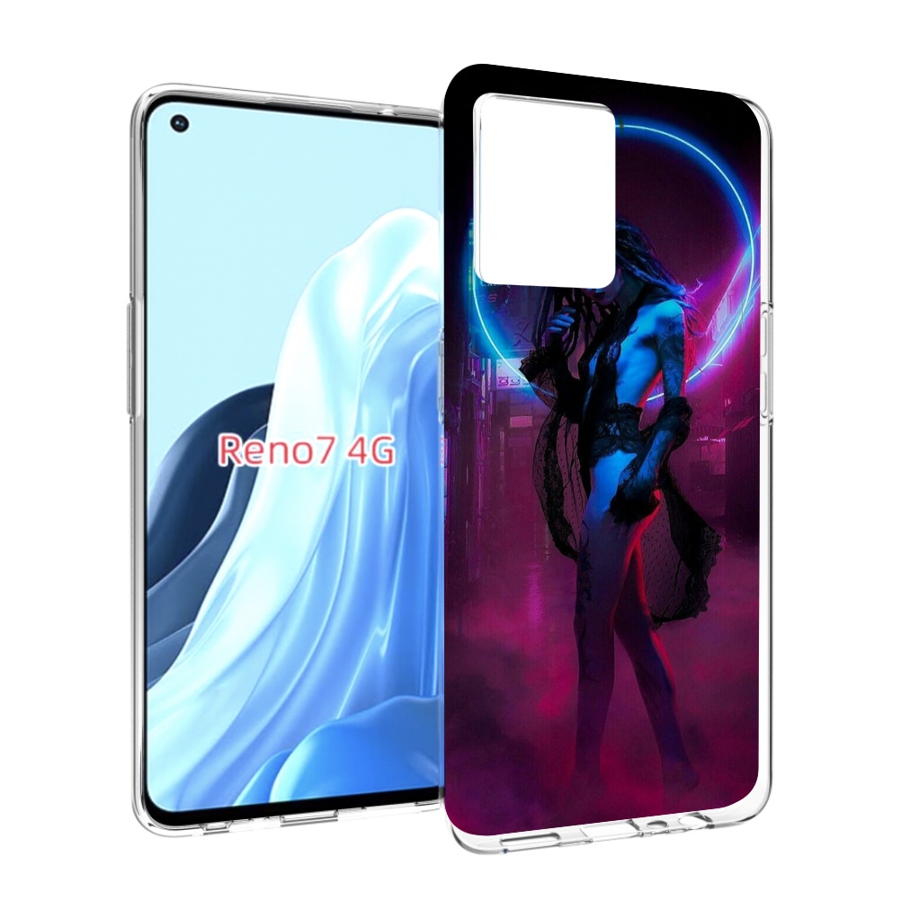 

Чехол MyPads красивая девушка в дыму неон женский для OPPO RENO 7 4G, Прозрачный, Tocco