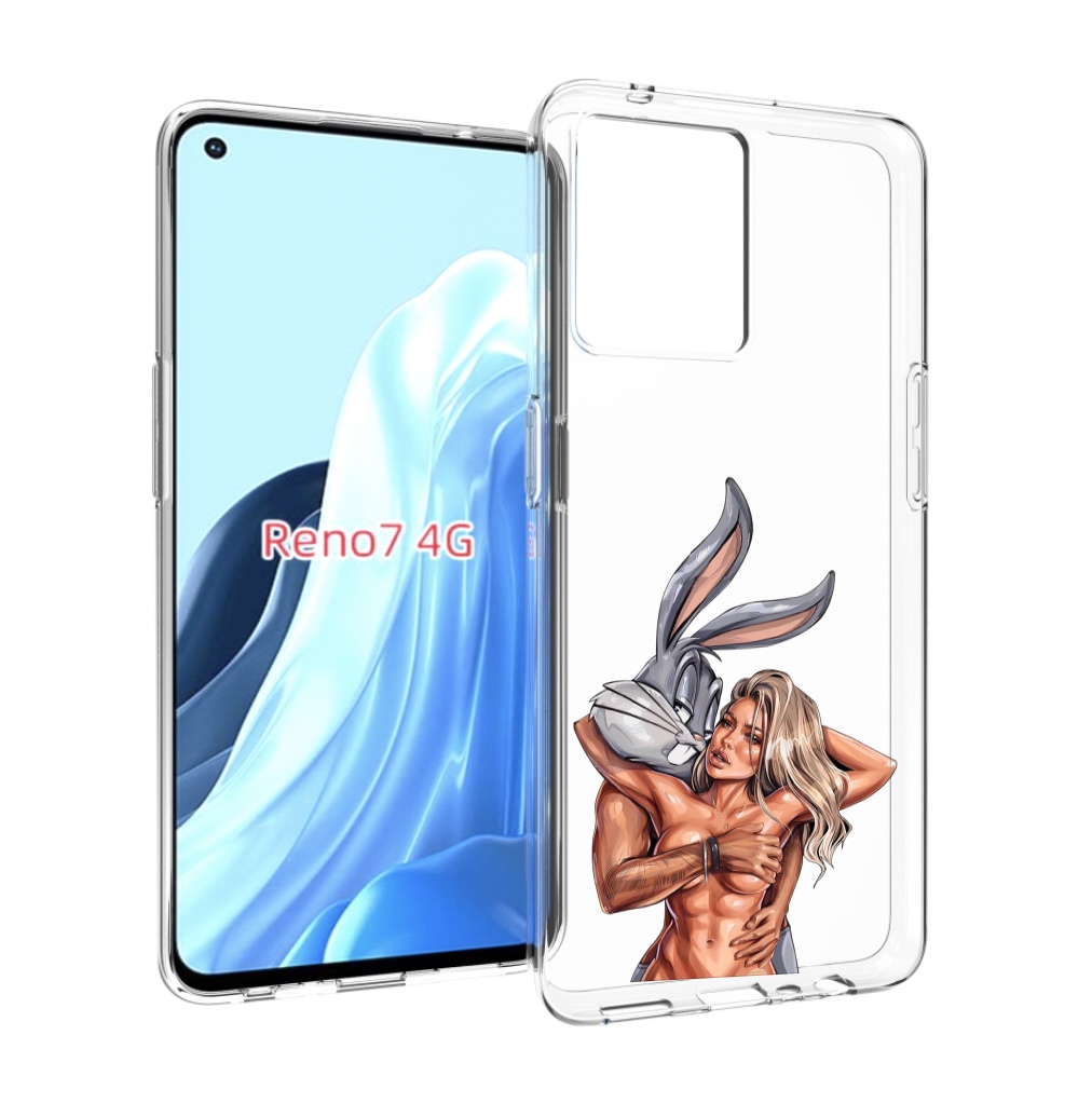 

Чехол MyPads красивая-девушка-с-бак-банни женский для OPPO RENO 7 4G, Прозрачный, Tocco