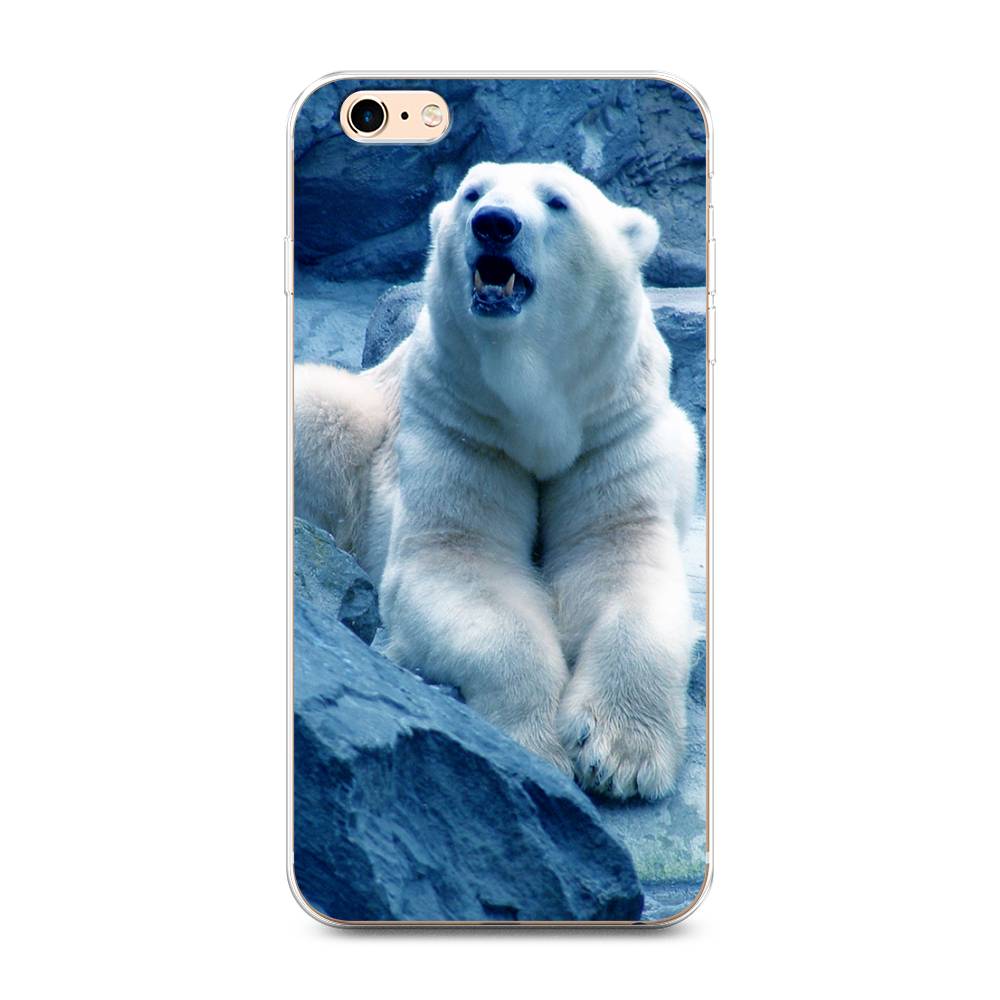 

Чехол на Apple iPhone 6 Plus/6S Plus "Белый медведь", Голубой;белый, 10550-1