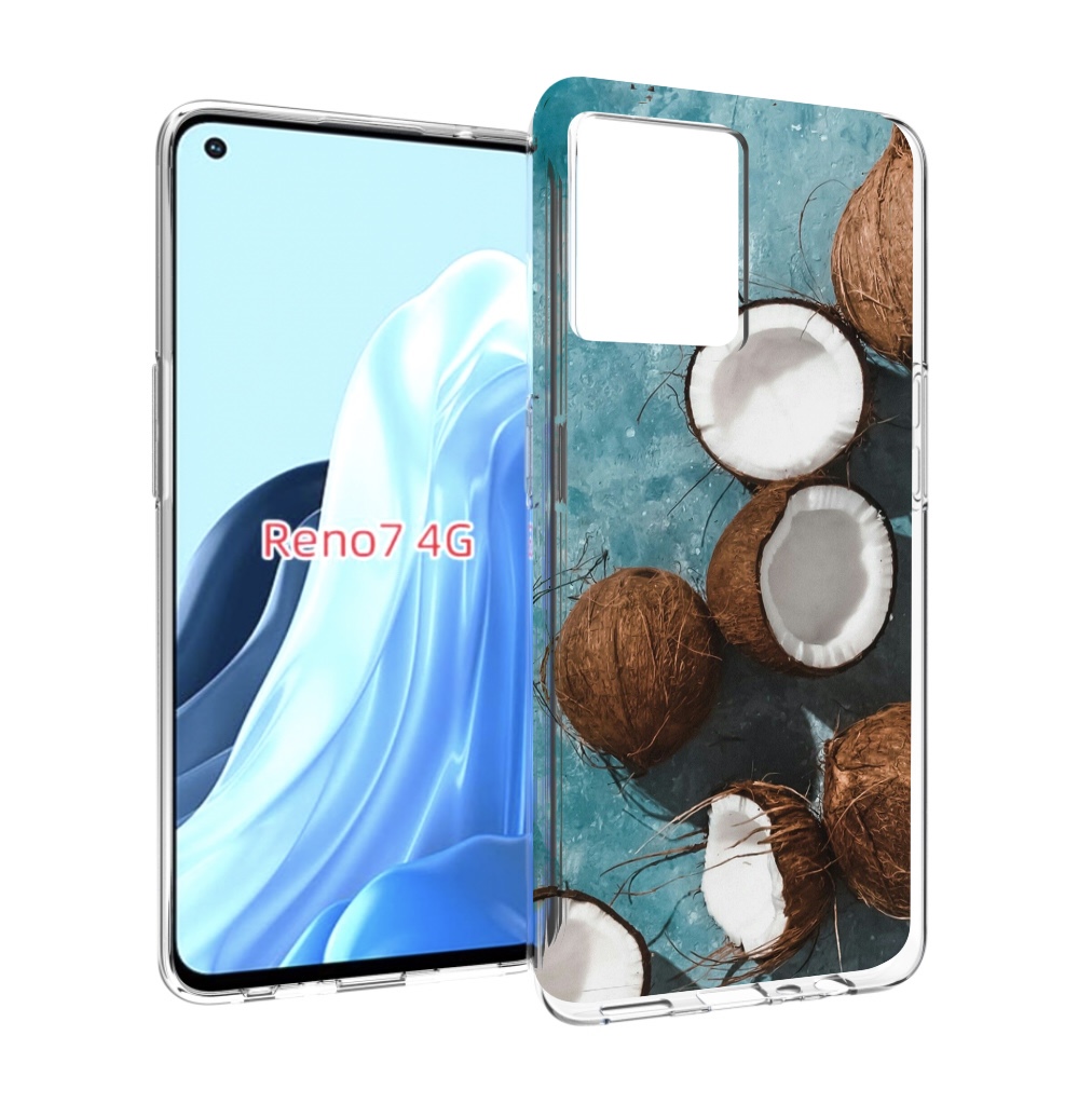 

Чехол MyPads красивые-кокосы для OPPO RENO 7 4G, Прозрачный, Tocco